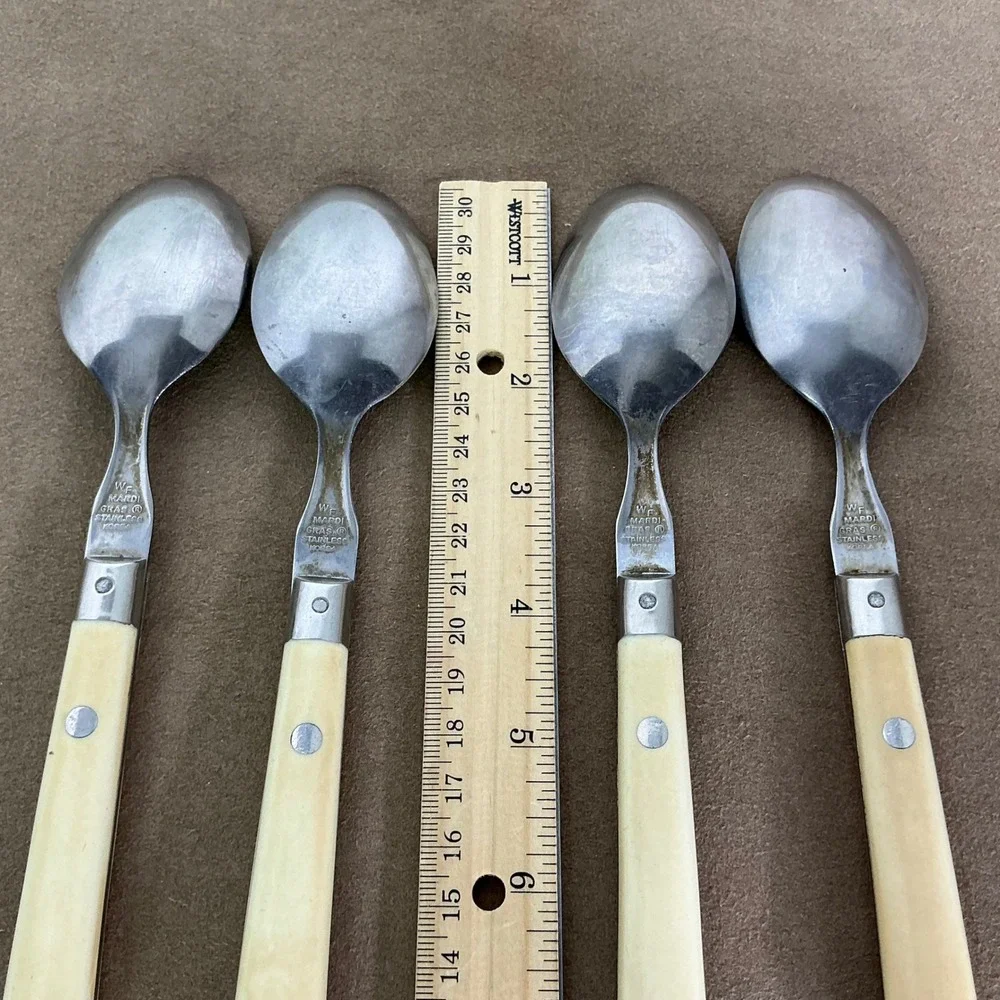 WF Mardi Gras‎ Stainless Flatware Korea Ivory Handle 10pc Fork Spoon Knife Set